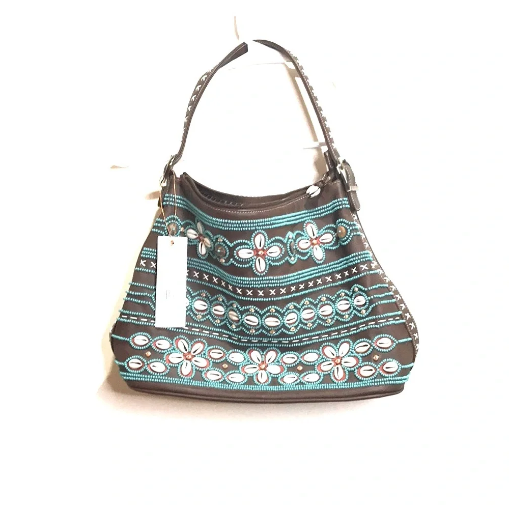 NWT Isabel Fiore Sea Shell beaded bag